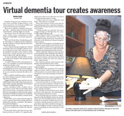 Virtual Dementia Tour Creates Awareness - Expositor; Nov 17, 2015